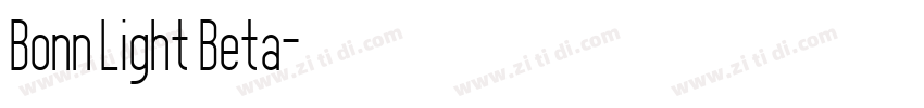 Bonn Light Beta字体转换